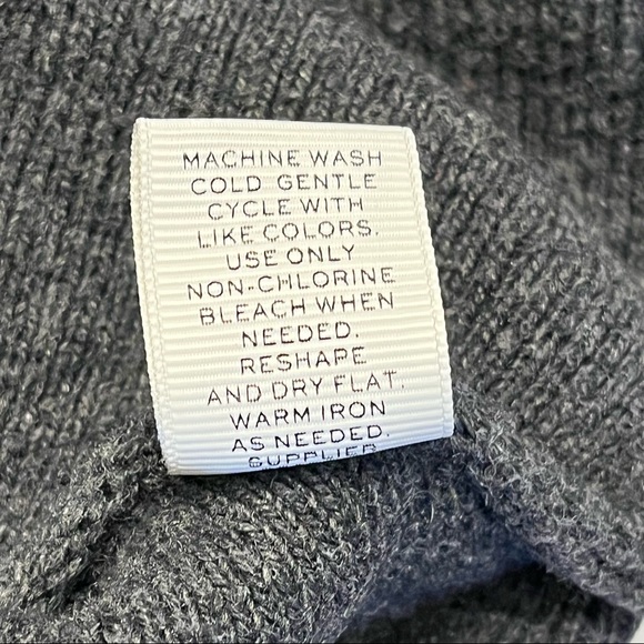 Stylus Sweater Womens Gray Long Sleeve Asymmetrical Turtleneck Cotton Blend M - Picture 10 of 13